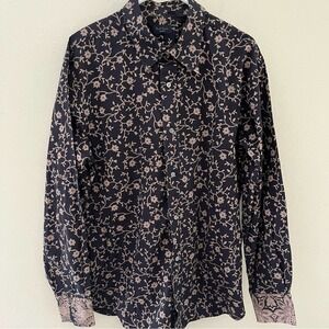 Vintage Paul Smith All Over Print Floral Long Sleeve Button Down Shirt Sz XL